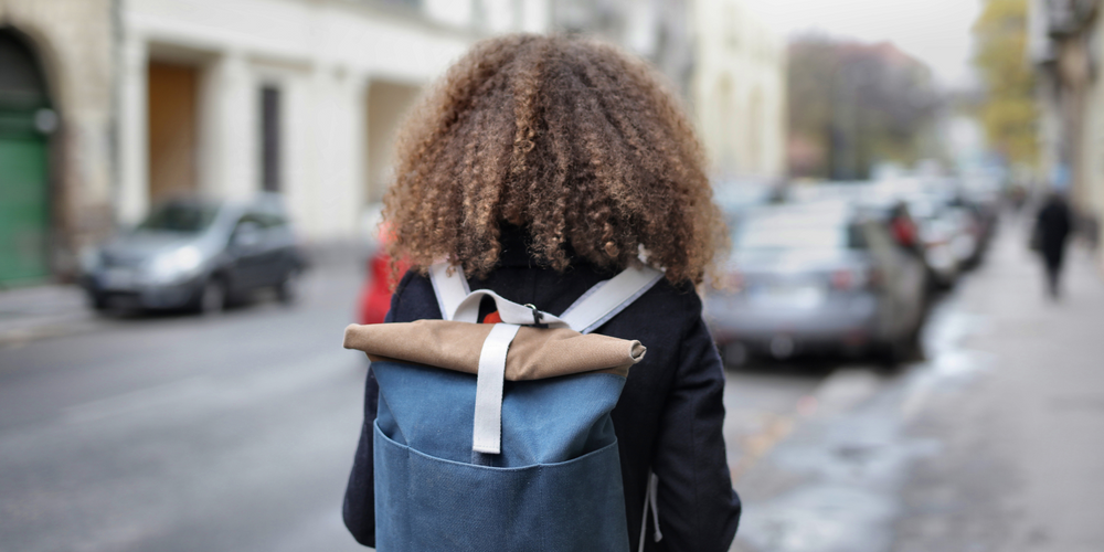 Rolltop-Rucksack, Damen, urban, stylisch, City, praktisch