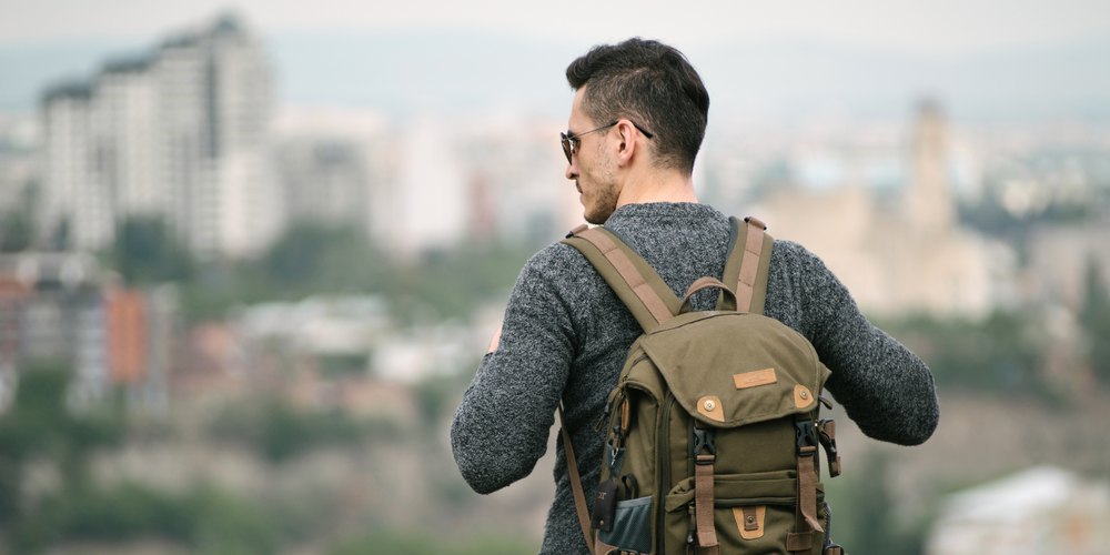 Tagesrucksack, Herren, praktisch, urban, grün, City, Freizeit