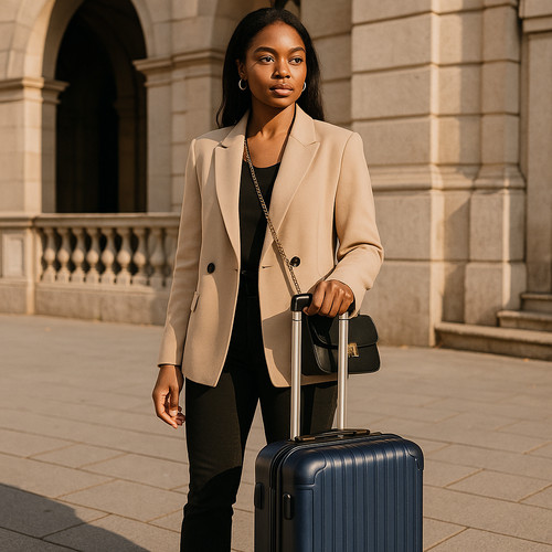 grüner, blauer Trolley, Gepäckfach, Flugzeugkabine, kompaktes Handgepäck