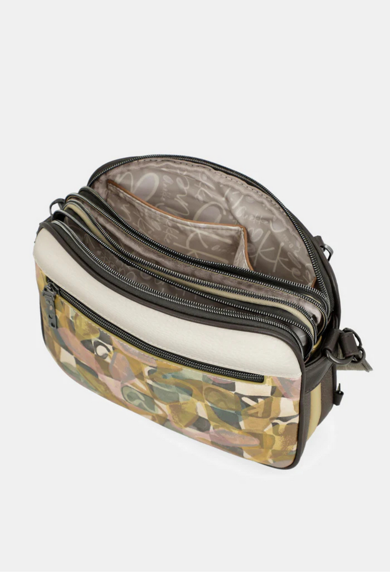 Anekke Bloom Bolso de bandolera con tres compartimentos