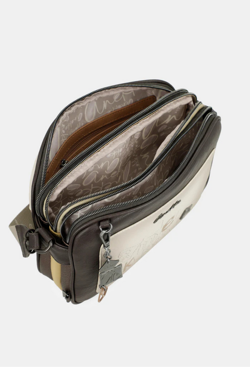 Anekke Bloom Bolso de bandolera con tres compartimentos