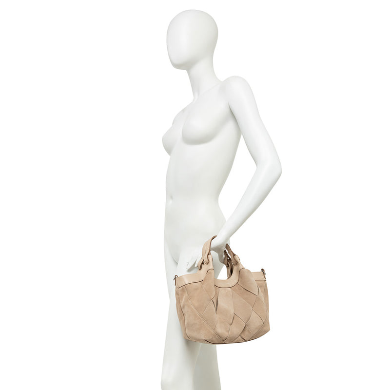Gianni Chiarini Dua Beuteltasche Veloursleder Flecht