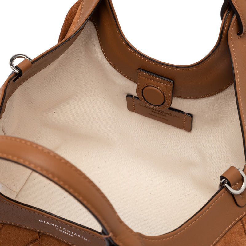 Gianni Chiarini Dua Sac seau en cuir velours tressé