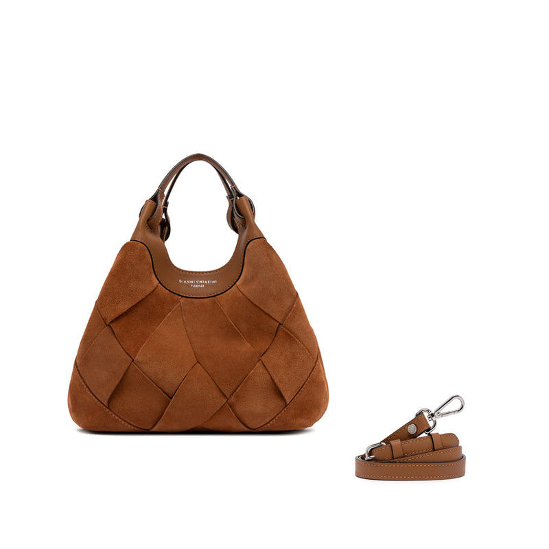 Gianni Chiarini Dua Sac seau en cuir velours tressé