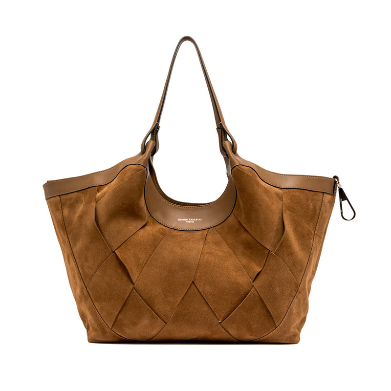 Gianni Chiarini Dua Bucket bag Velour leather Braided