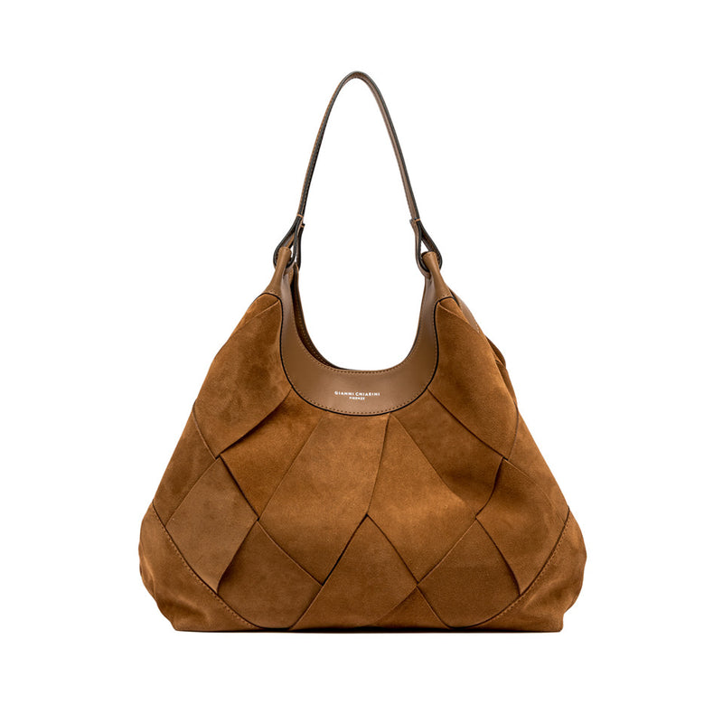 Gianni Chiarini Dua Bucket bag Velour leather Braided