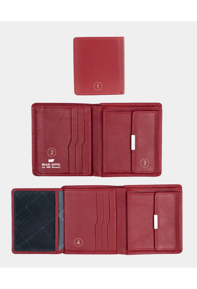 Braun Büffel Golf 6CS RFID monedero cuadrado