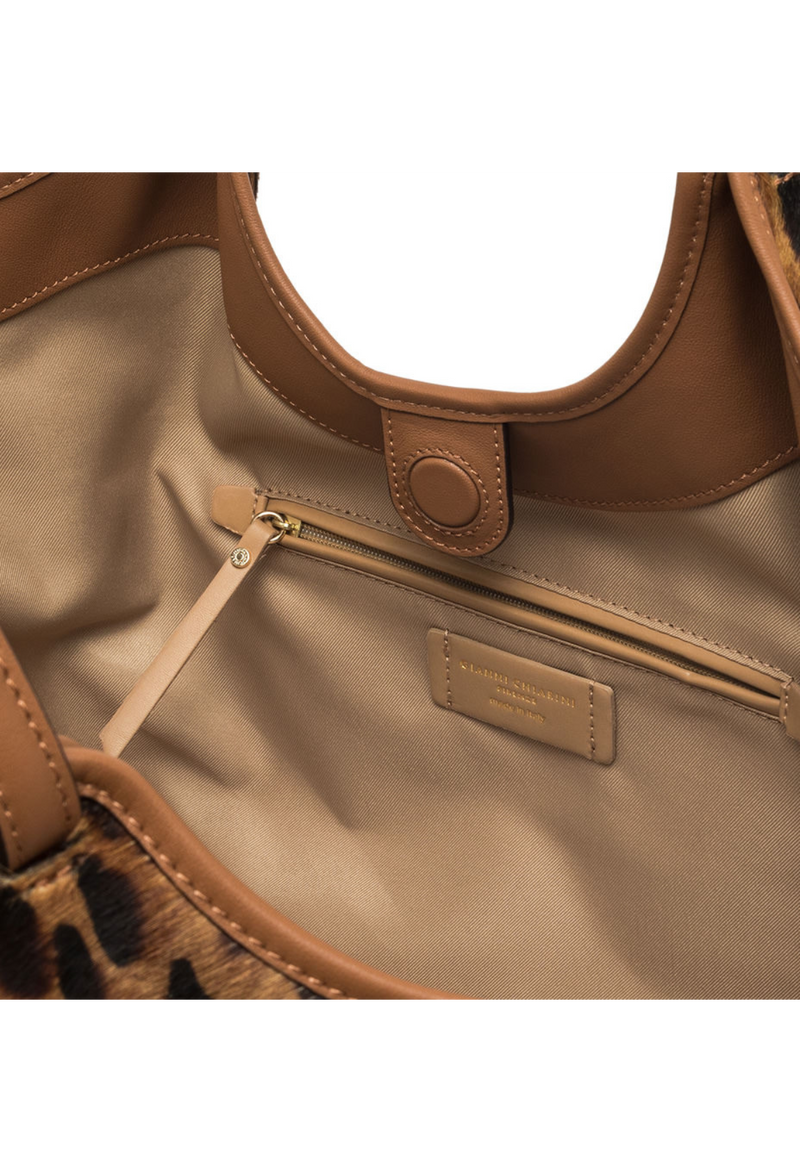 Gianni Chiarini Dua Bucket Bag with Cavallino effect