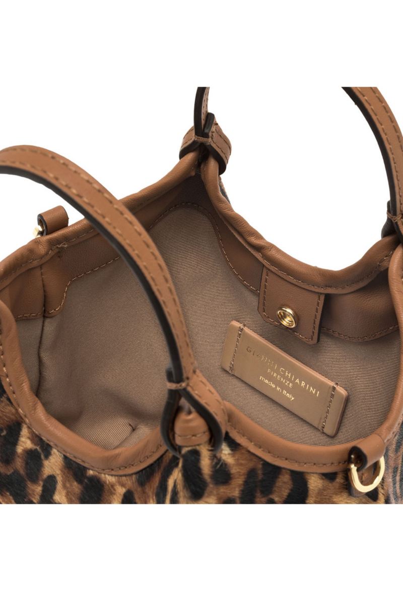 Gianni Chiarini Dua Bucket Bag with Cavallino effect
