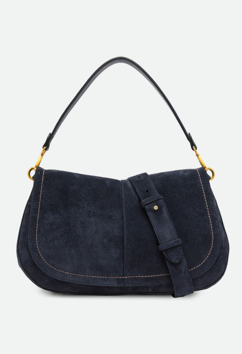 Gianni Chiarini Helena Round Suede Flap Bag