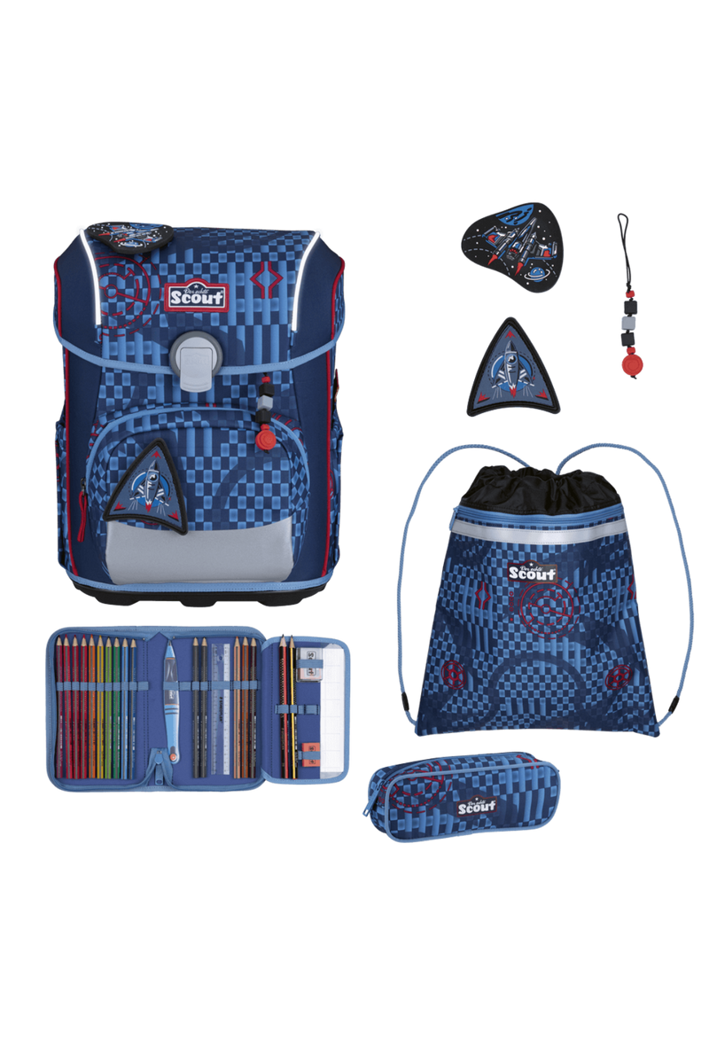 Scout Neo Exklusiv Safety Light zestaw tornistra szkolnego