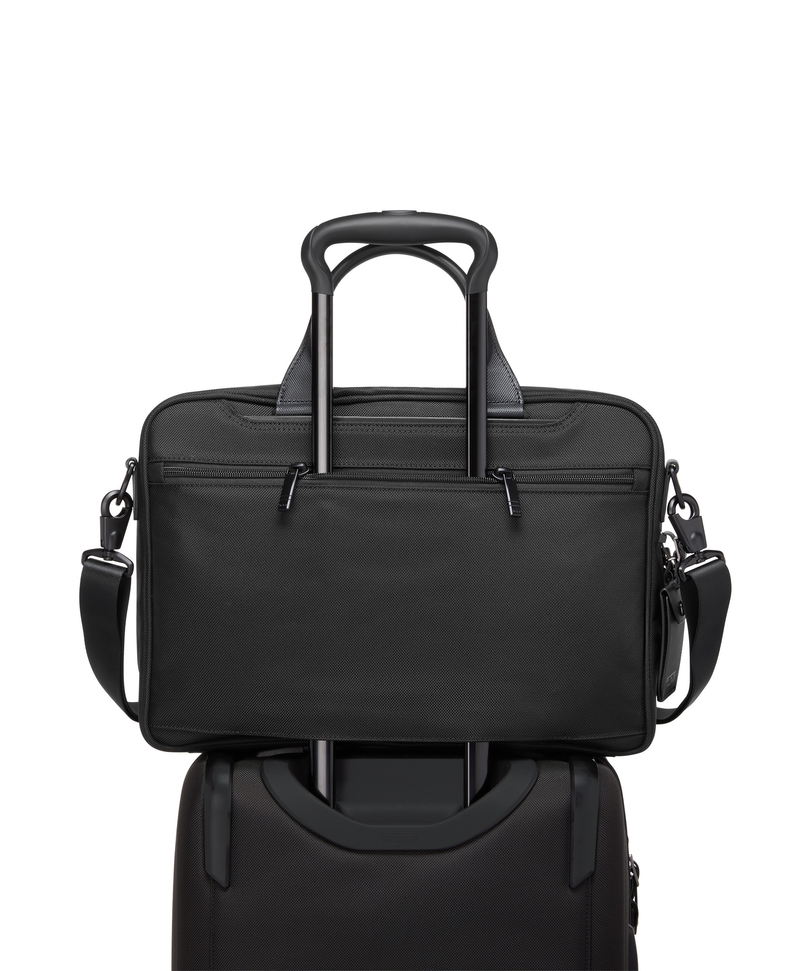 Tumi Alpha 4 Borsa da lavoro nera in nylon balistico FXT