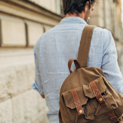 Rucksack Herren, lässig, Stadtszene, unterwegs, retro Look