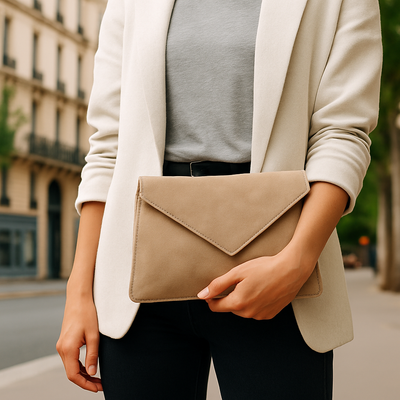 Clutch, gesteppte Optik, rechteckig, Klappverschluss, elegant, für Damen