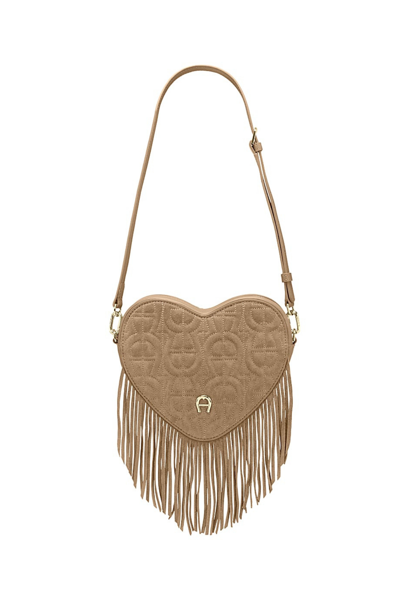 Aigner Heart Pouch Fringe Zipper Pocket