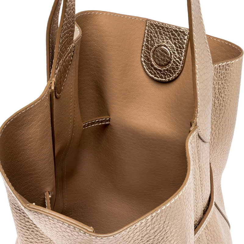 Gianni Chiarini Dua bucket bag with Cavallino effect