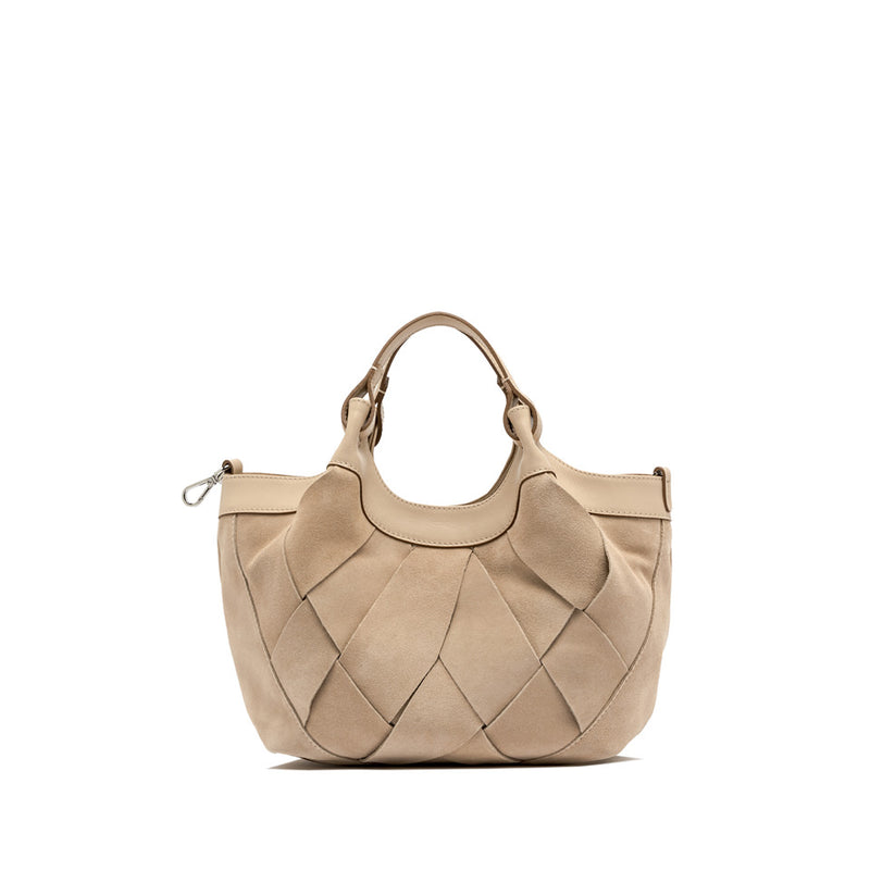 Gianni Chiarini Dua borsa a secchiello in pelle scamosciata intrecciata