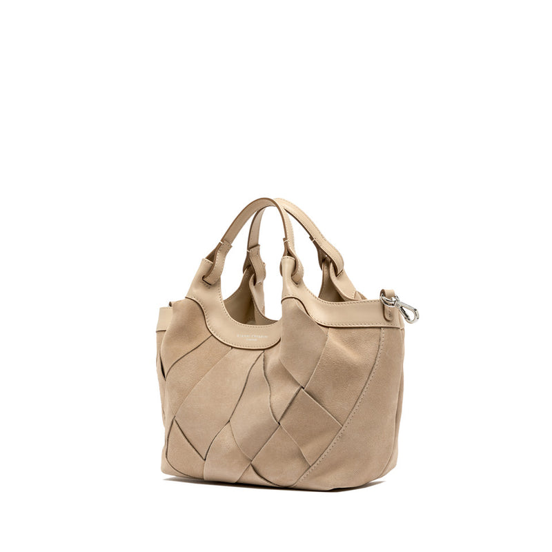 Gianni Chiarini Dua borsa a secchiello in pelle scamosciata intrecciata