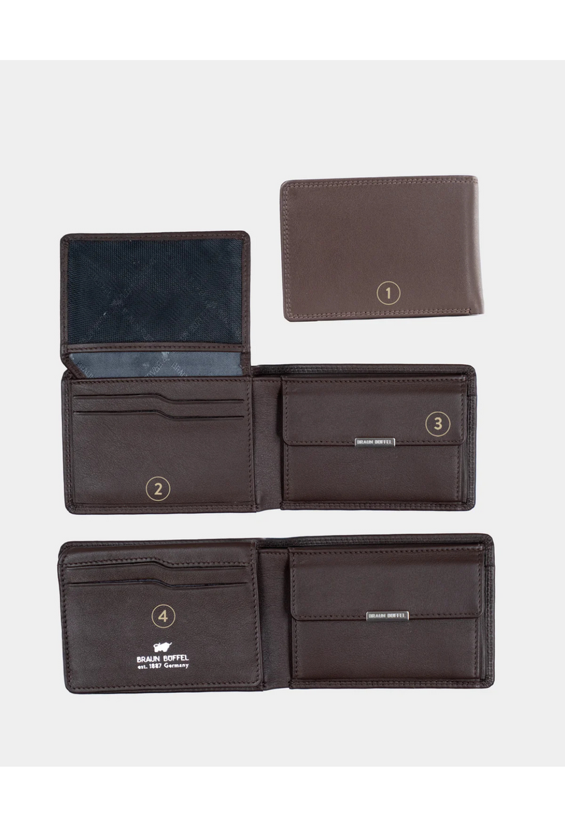 Braun Büffel Golf 4CS RFID Cartera horizontal para billetes