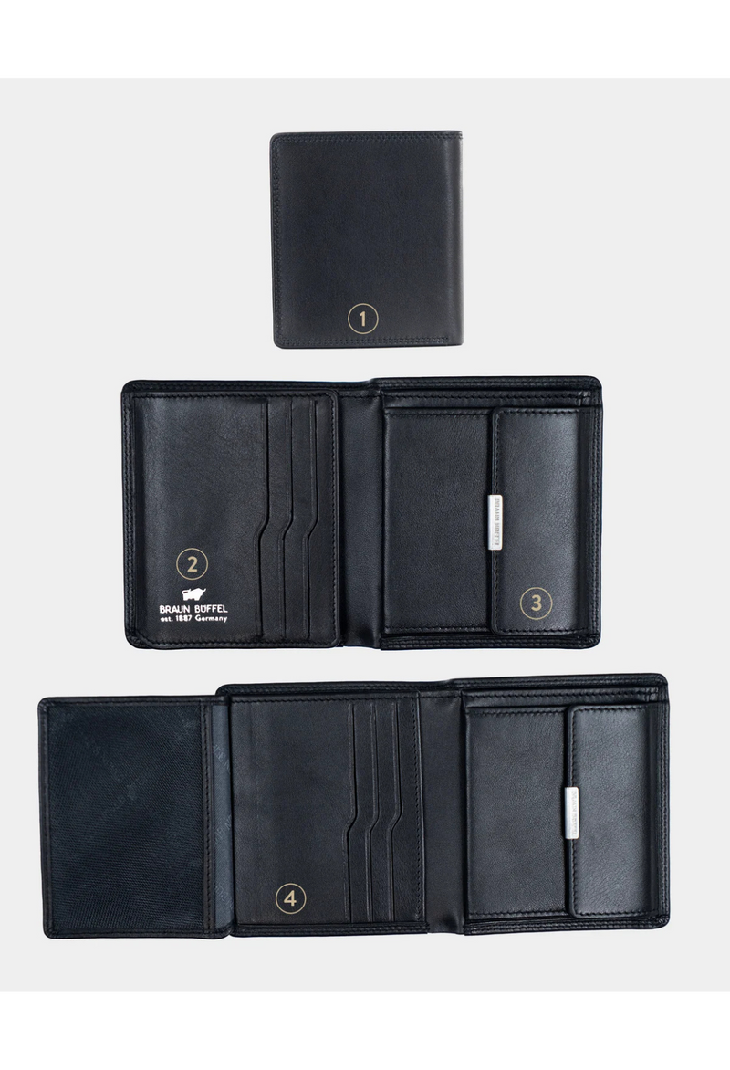 Braun Büffel Golf 6CS RFID Square Wallet