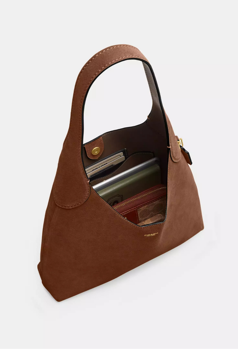 Coach Brooklyn Schultertasche Wildleder