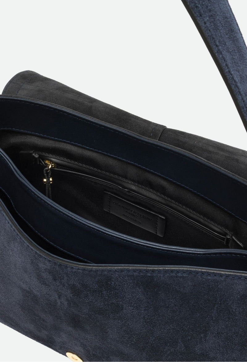 Gianni Chiarini Helena Round Suede Flap Bag