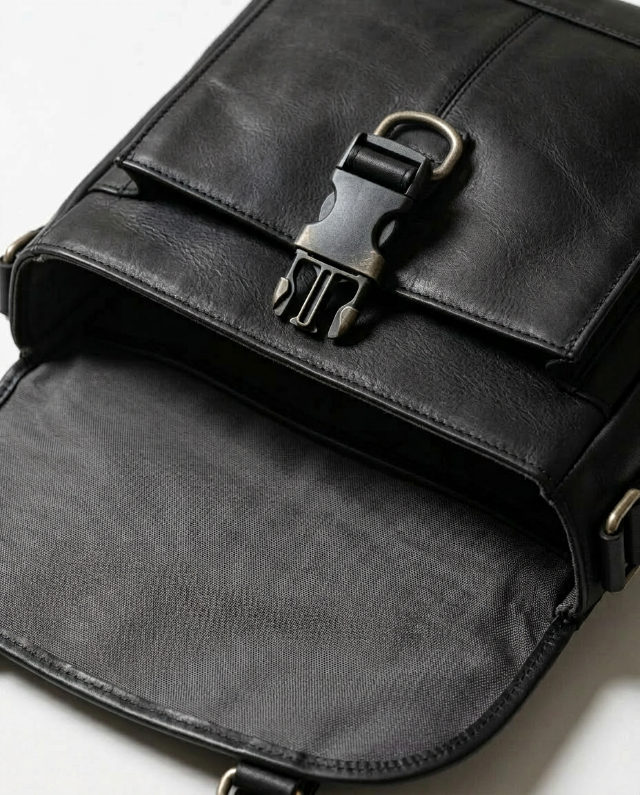 Scomparto principale con chiusura a scatto