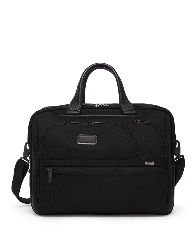 Tumi Alpha 4 Maletín negro de nailon balístico FXT