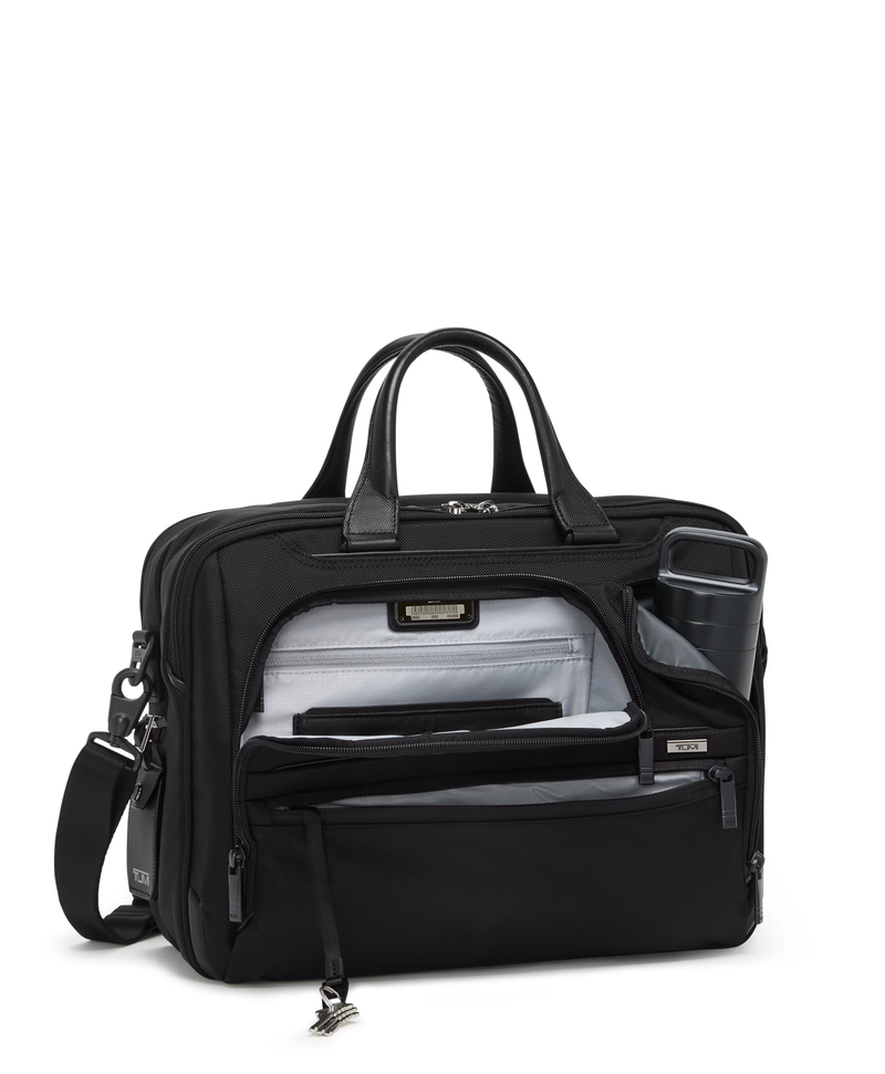Tumi Alpha 4 Maletín negro de nailon balístico FXT