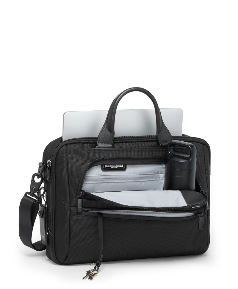 Tumi Alpha 4 Maletín negro de nailon balístico FXT