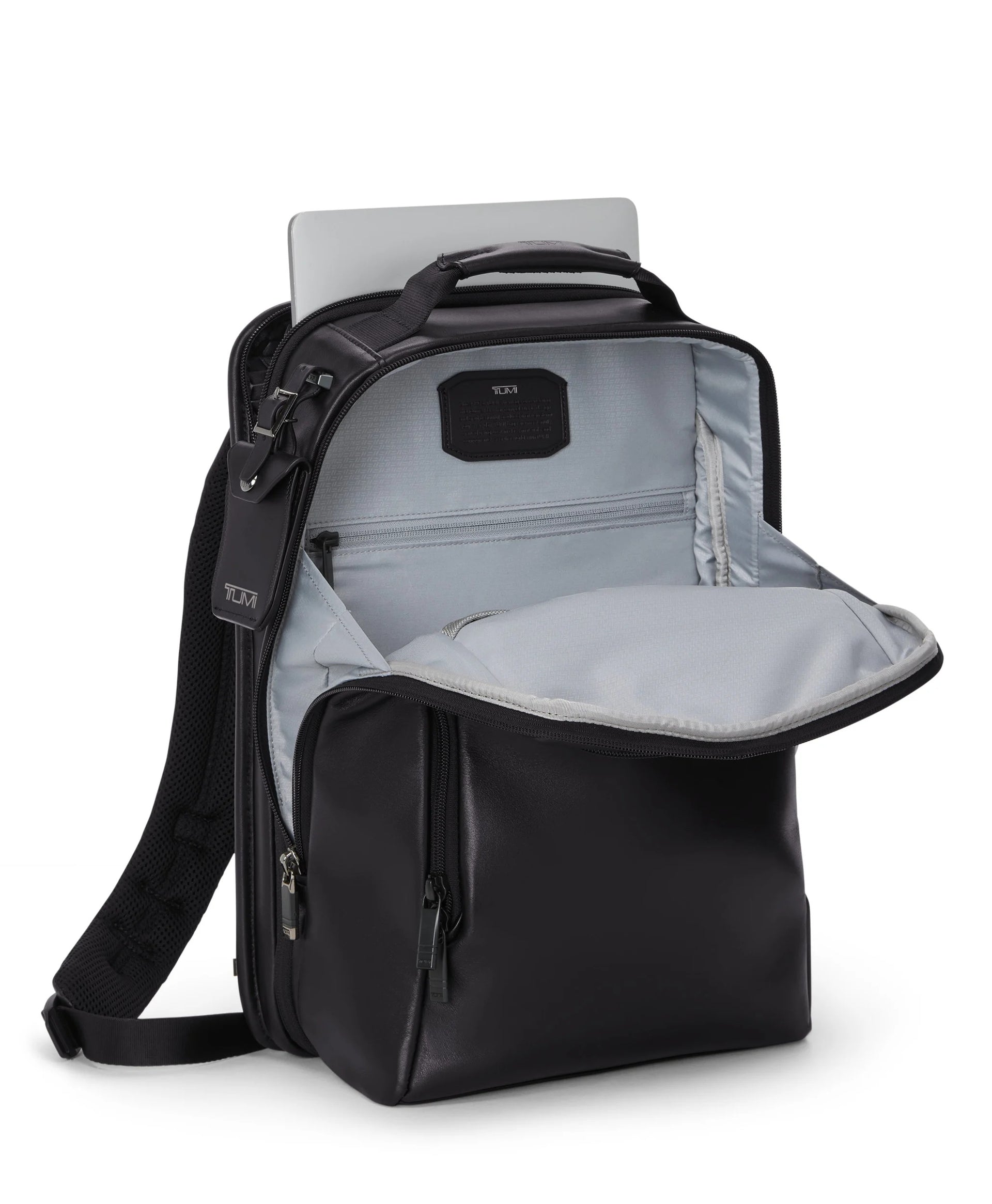 Tumi Alpha 4 Leather Backpack, expandable with laptop compartment – Hallerstede