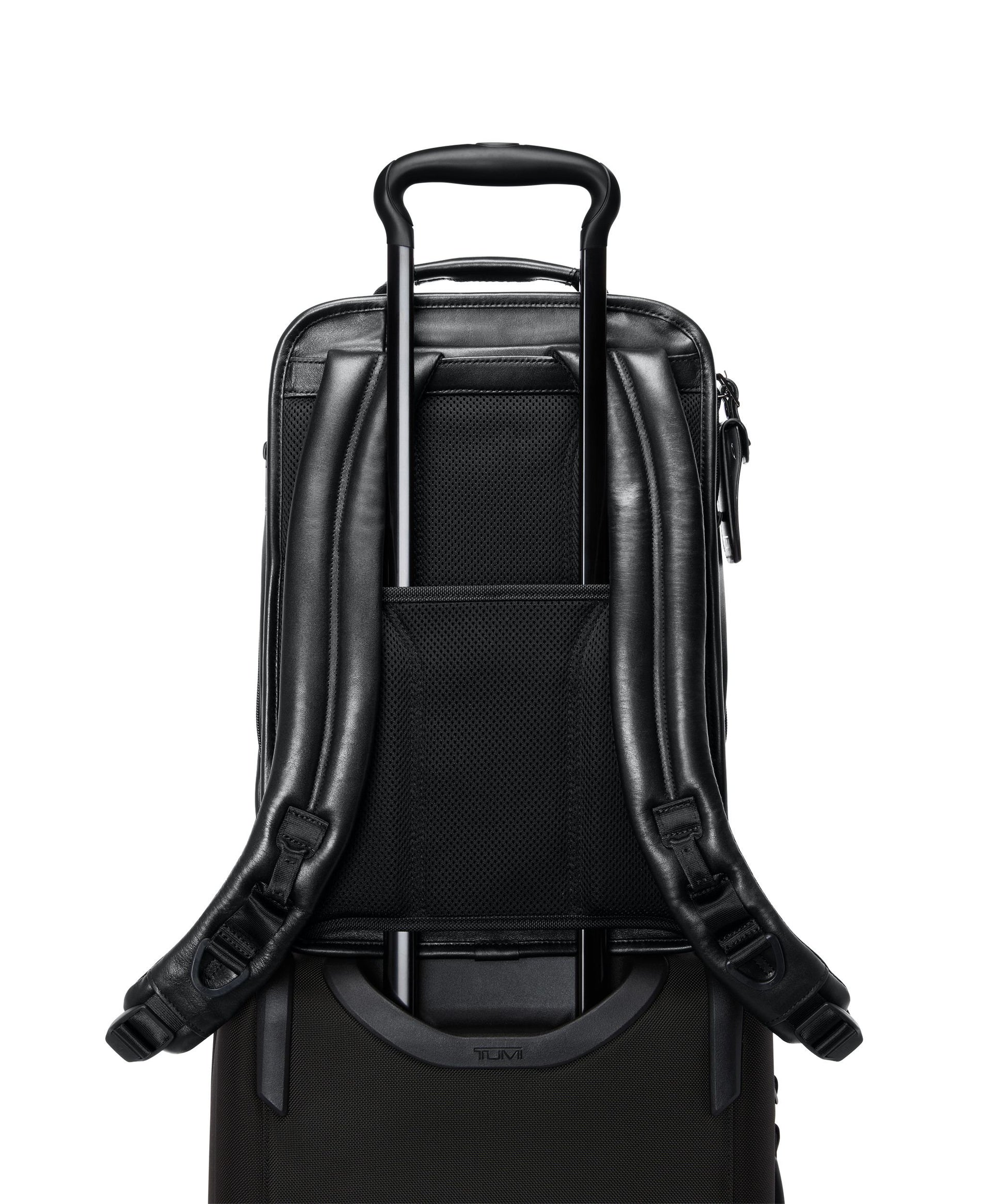 Tumi Alpha 4 Leather Backpack, expandable with laptop compartment – Hallerstede