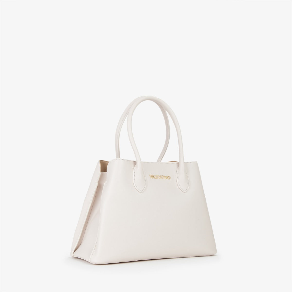 Sac à Main VALENTINO Sunshine Re Shopping Bag - Ecru, 100% Polyuréthane, Neuf Avec étiquettes